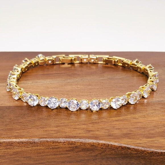 14K Gold 7" 8" Womens 2ct Diamond Tennis Bracelet Jewelry New 14K Silver Jewelry - Picture 1 of 7